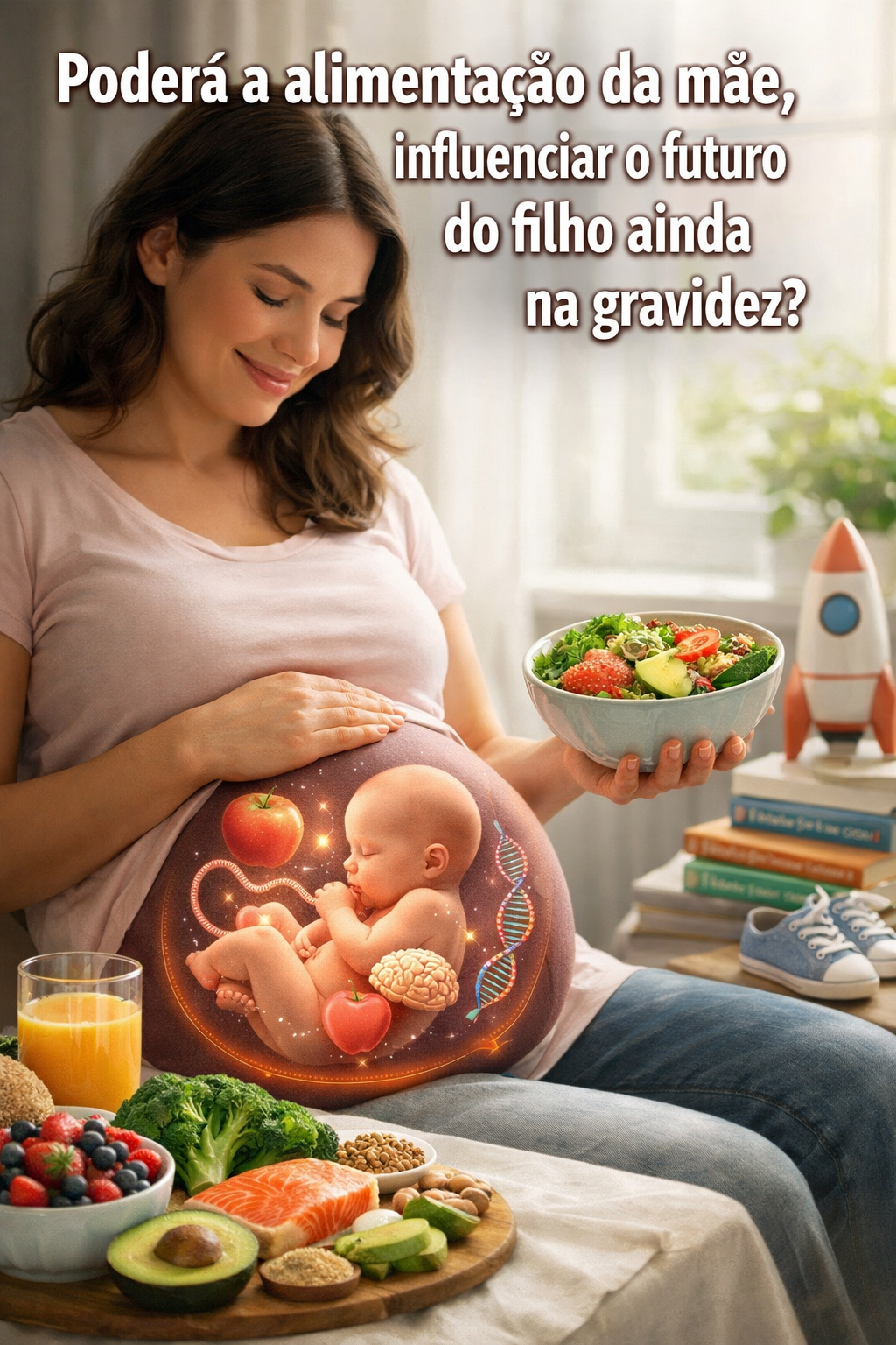 criar uma foto para este artigo "Poderá a alimentação da mãe, influenciar o futuro do filho ainda na gravidez?"